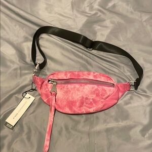 Aimee Kestenberg Pink tie dye pouch with pockets